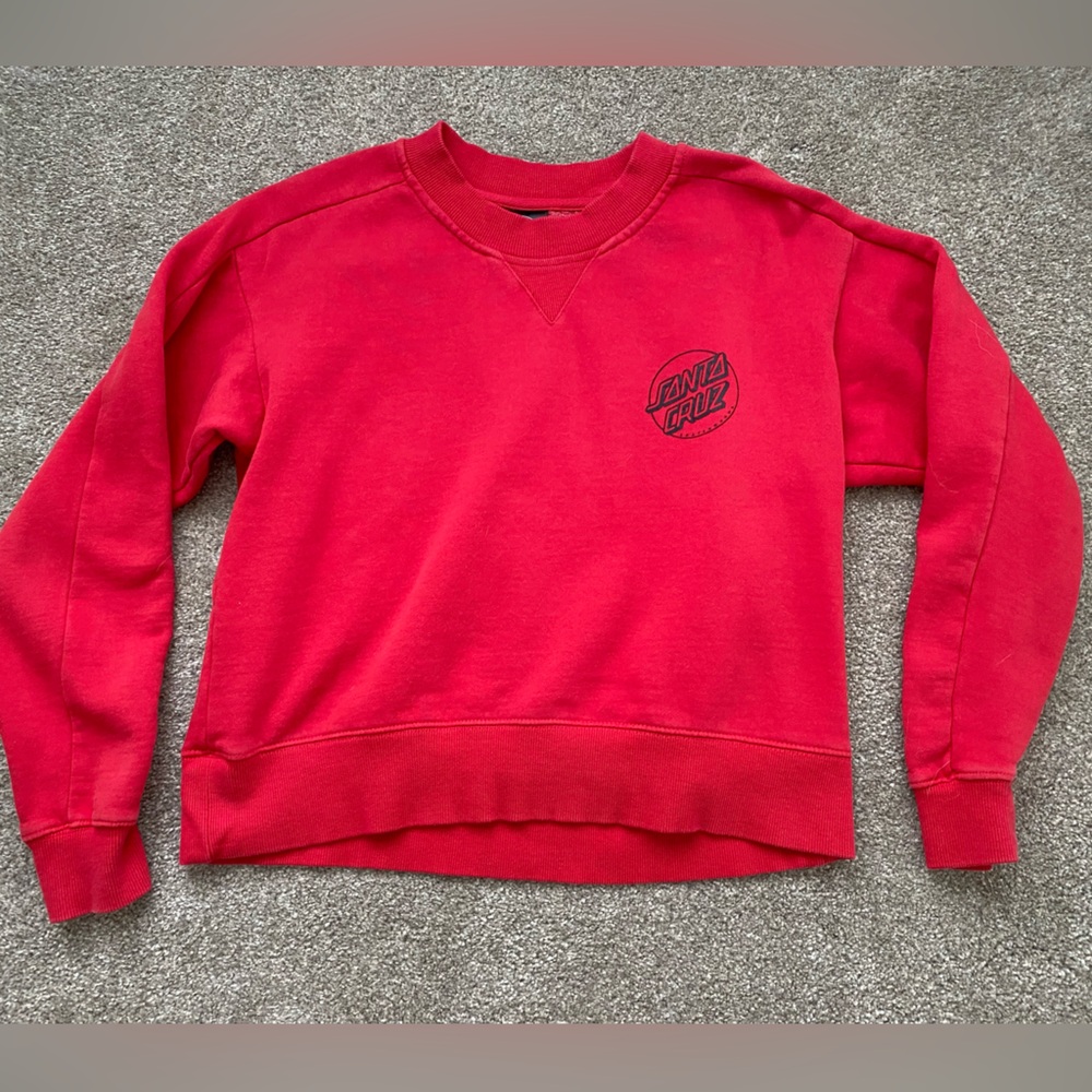 Santa Cruz women’s red long sleeve sweatshirt - size medium